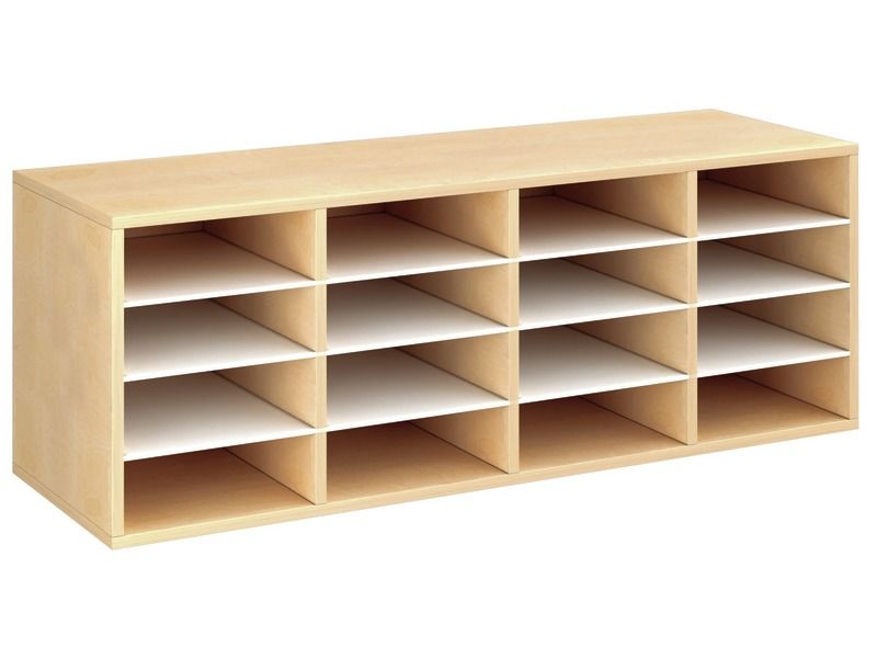 MEUBLE MÉLAMINÉ H: 51 cm - L: 139 cm 12 étagères