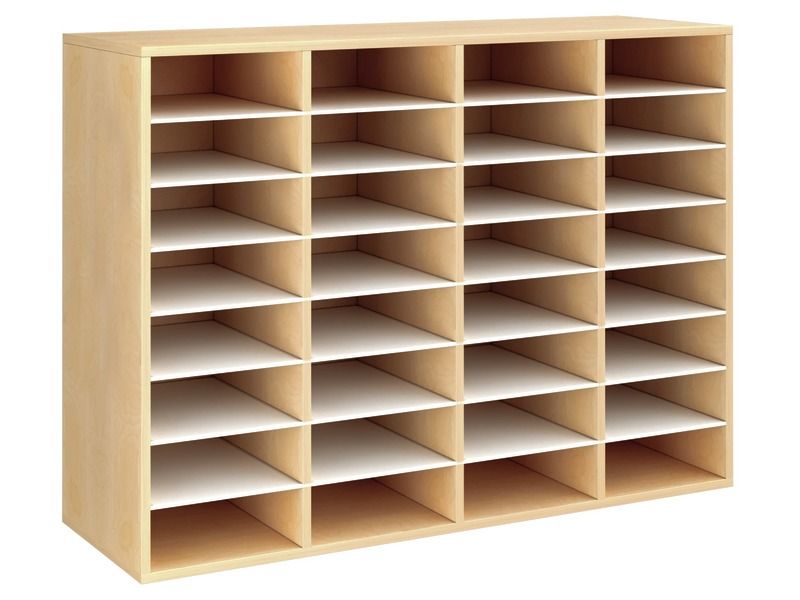 MEUBLE MÉLAMINÉ H: 102 cm - L: 139 cm 28 étagères