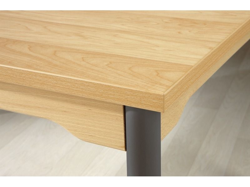 NOISE-REDUCING TABLE – LEGS WITH CASTORS – 120x80 cm rectangle