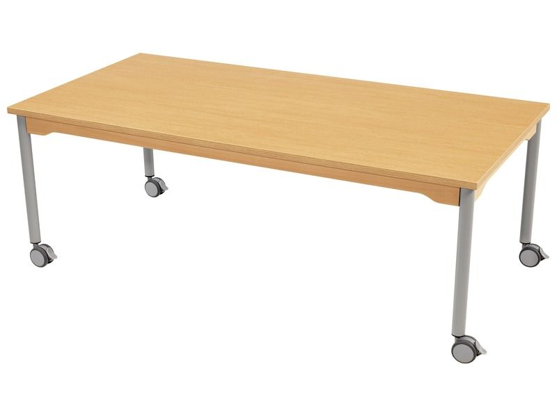 TABLE INSONORISÉE - PIETEMENT À ROULETTES - Rectangle 160x80 cm