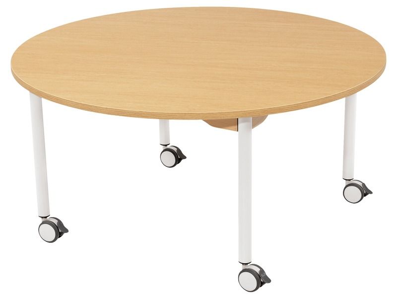 NOISE-REDUCING TABLE – LEGS WITH CASTORS – Ø 120 cm circle
