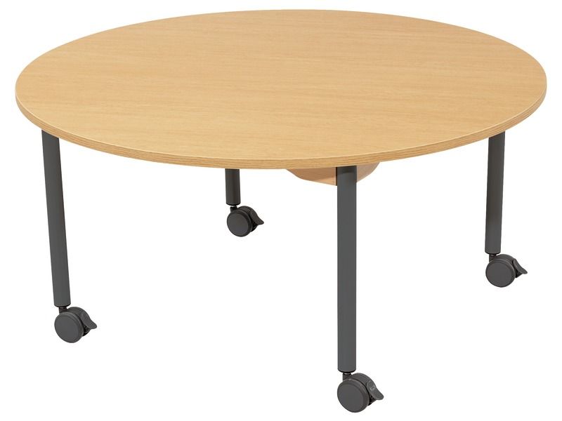 NOISE-REDUCING TABLE – LEGS WITH CASTORS – Ø 120 cm circle