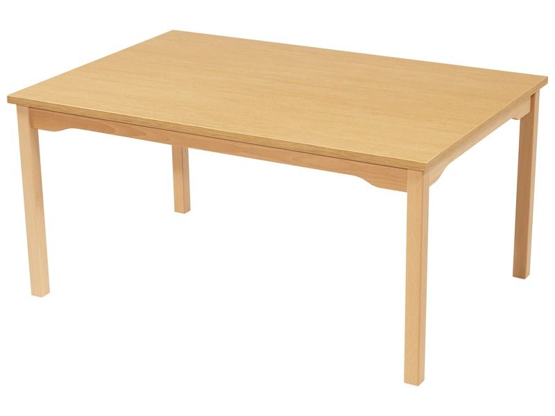 NOISE-REDUCING TABLE – WOODEN LEGS – 120x80 cm rectangle