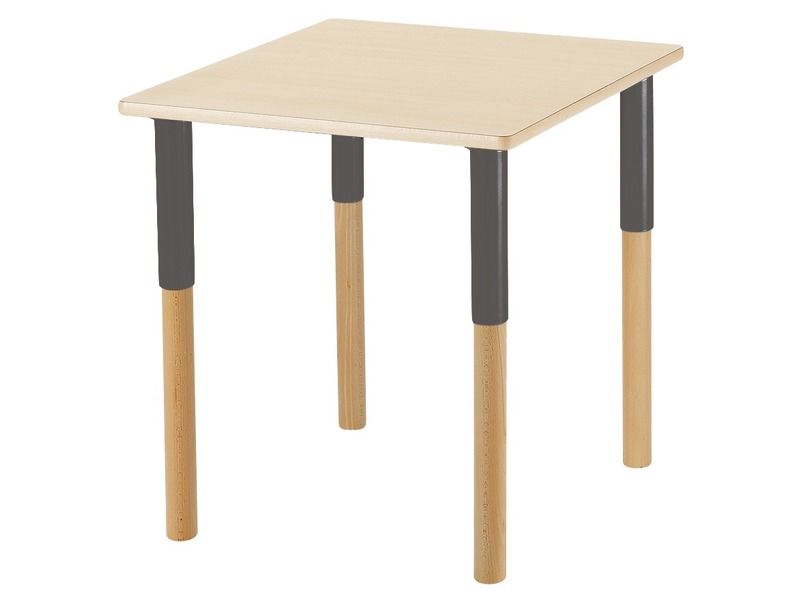 TABLE PLATEAU STRATIFIE Avec pieds réglables - 60 x 60 cm