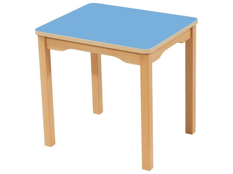 TABLE PLATEAU STRATIFIÉ - PIÉTEMENT BOIS - Rectangle 60x50 cm