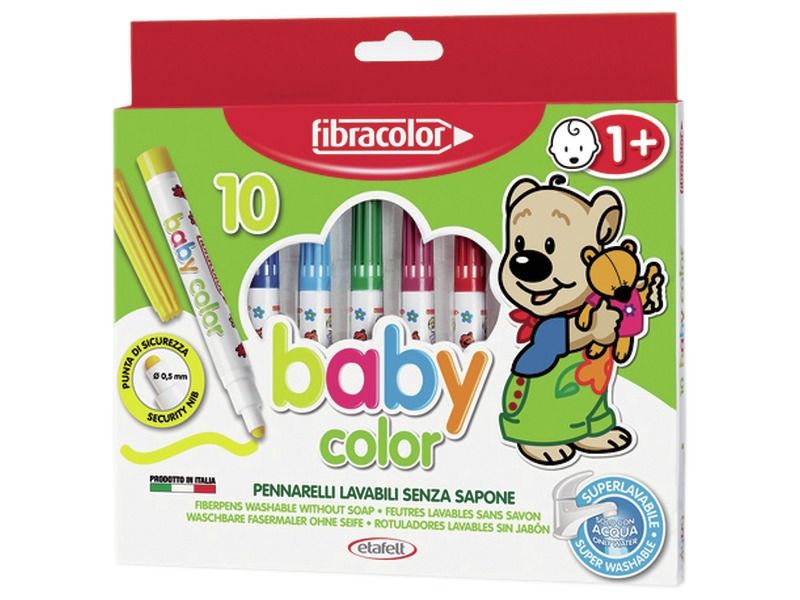 Baby Color BROAD TIP FELT PENS Case of 10