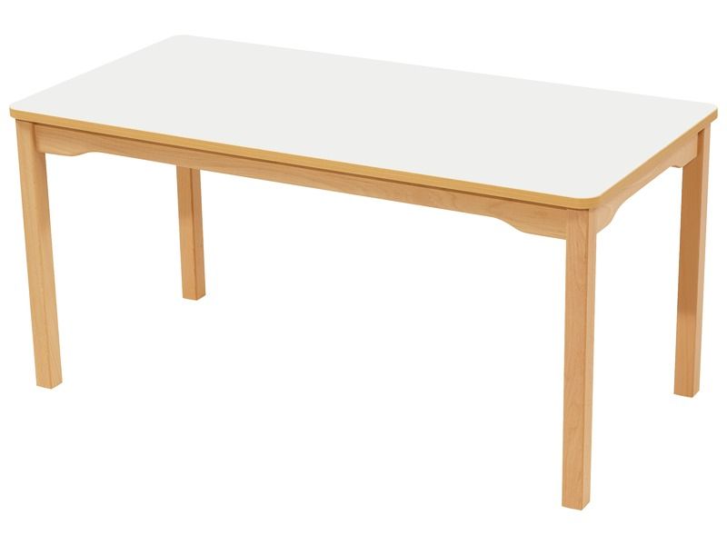 TABLE PLATEAU STRATIFIÉ - PIÉTEMENT BOIS - Rectangle 120x60 cm