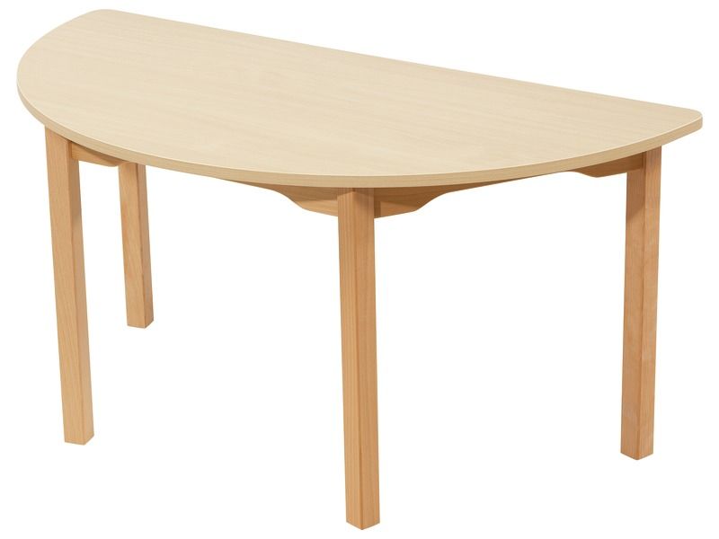 TABLE PLATEAU STRATIFIÉ - PIÉTEMENT BOIS - Demi-rond 120x60 cm