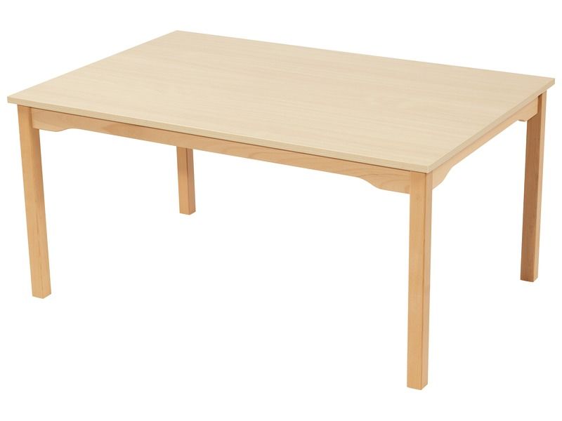 TABLE PLATEAU MÉLAMINÉ - PIÉTEMENT BOIS - Rectangle 120x80 cm