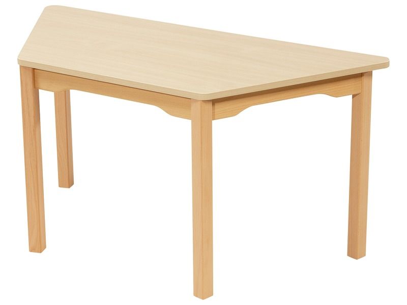 TABLE PLATEAU MÉLAMINÉ - PIÉTEMENT BOIS - Trapèze 120x60 cm