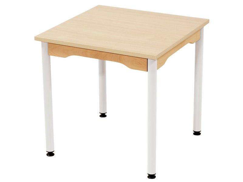 MELAMINE TABLE TOP – METAL LEGS – 60x60 cm square