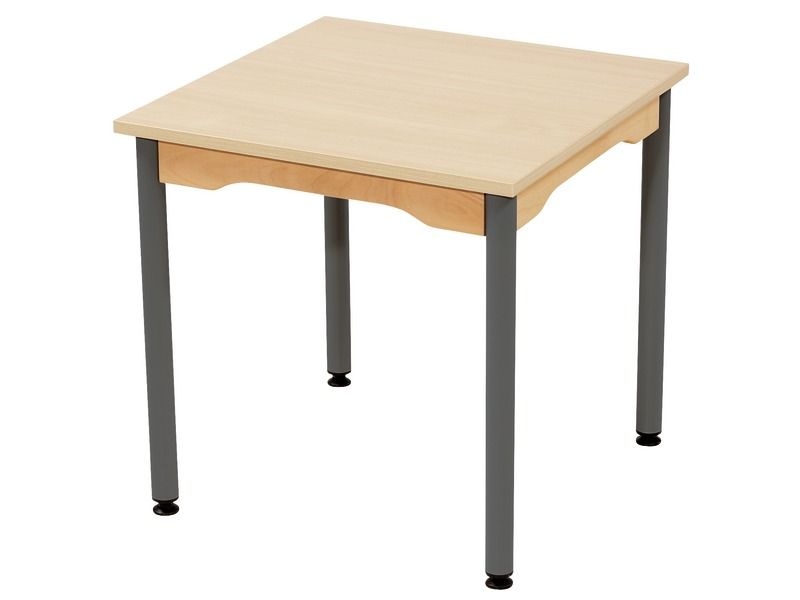 MELAMINE TABLE TOP – METAL LEGS – 60x60 cm square