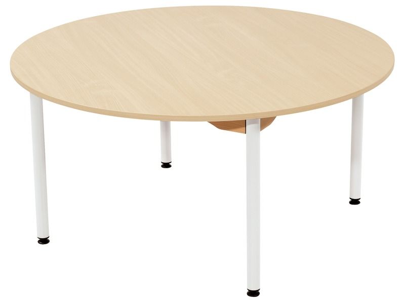 TABLE PLATEAU MÉLAMINÉ - PIÉTEMENT MÉTAL - Rond Ø120 cm
