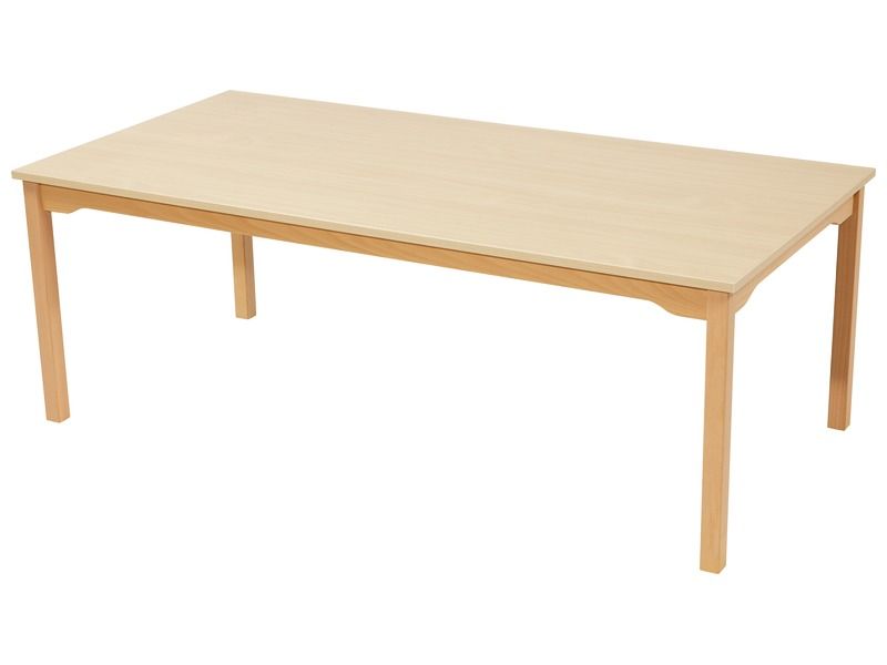 TABLE PLATEAU MÉLAMINÉ - PIÉTEMENT BOIS - Rectangle 160x80 cm