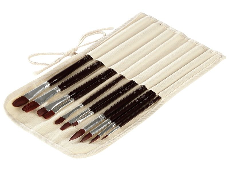 PACK OF 10 ASSORTED PAINTBRUSHES