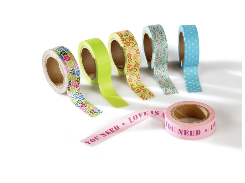 ADHESIVE PAPER RIBBONS Monochrome spring