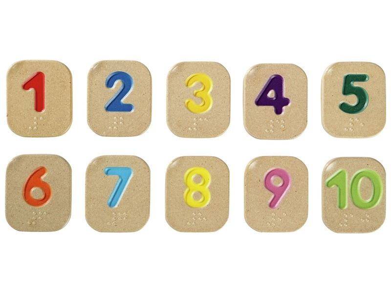 ECO-DESIGN BRAILLE NUMBERS FROM 1 TO 10