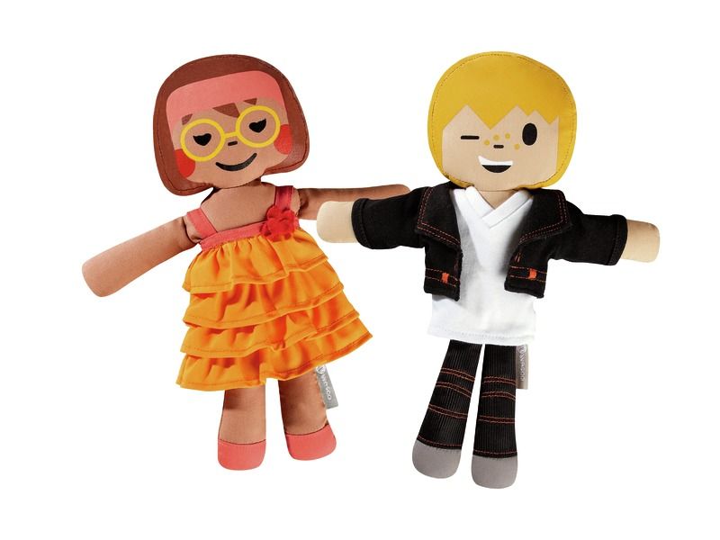 ÉMOTEAM DOLLS PACK OF 2 Fashionable DOLLS