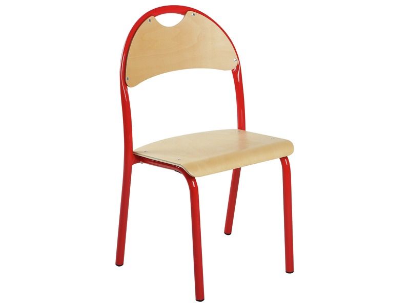 METAL CHAIR WITH PROTECTED BACKREST