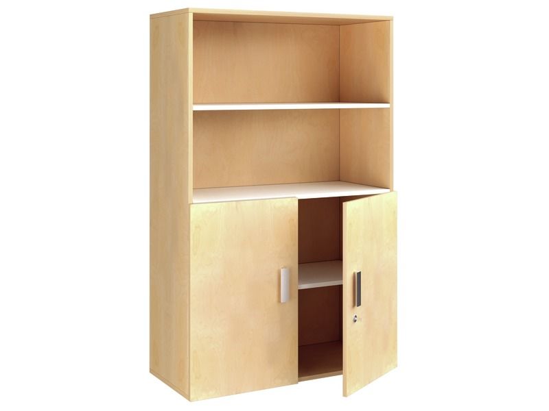 MELAMINE COATED CABINET H: 162 cm - L: 105 cm 3 shelves, Low doors