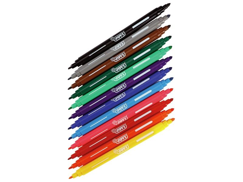 Fine and large DOUBLE TIP FELT-TIP PENS