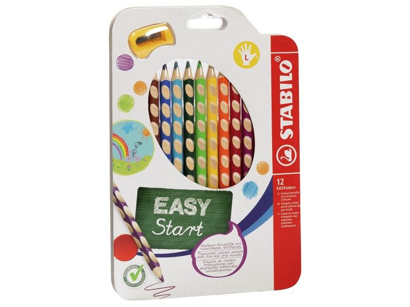 MAXI CRAYONS DE COULEUR ERGONOMIQUES Easycolors pour gaucher