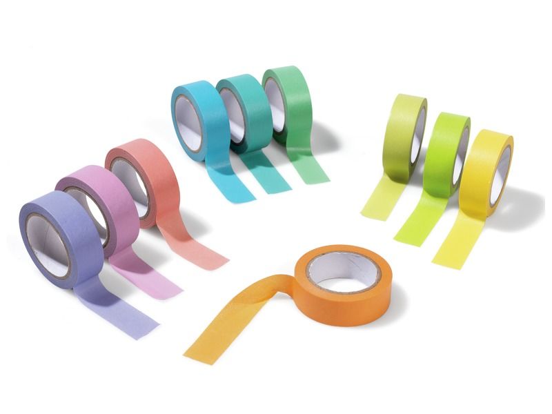 ADHESIVE PAPER RIBBONS Intense colours