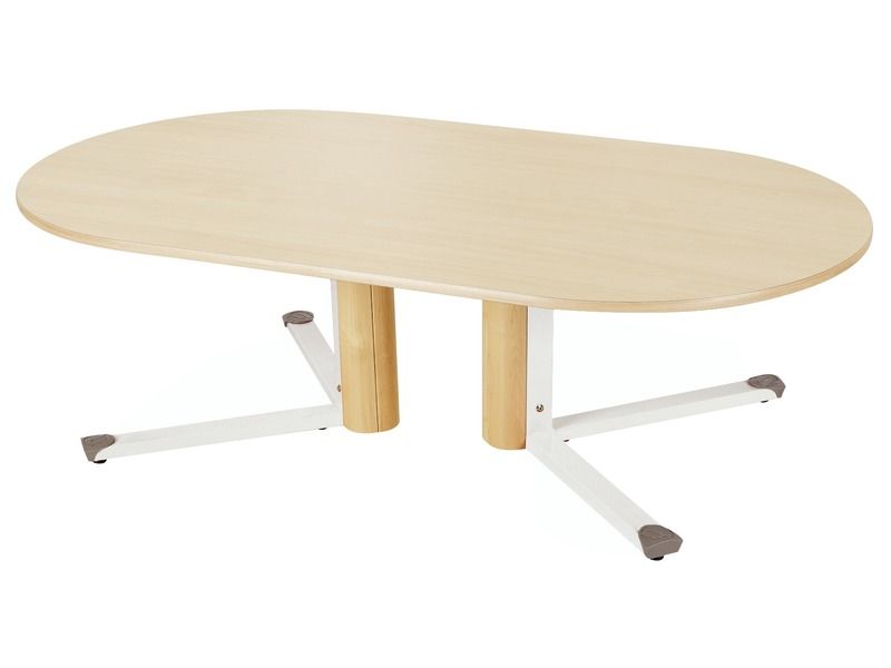 Table plateau stratifié - Pied central - Oblong