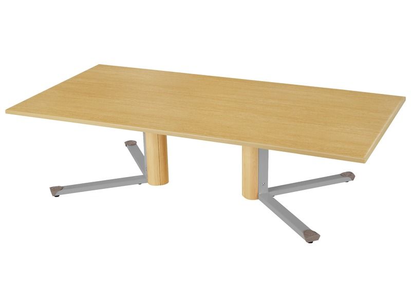Table plateau stratifié insonorisé - Pied central - Rectangulaire