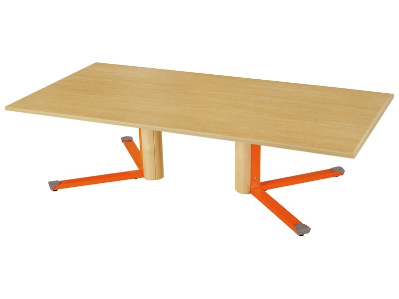 Tisch mit geräuscharmer Tischplatte - Mittelfuß - rechteckig