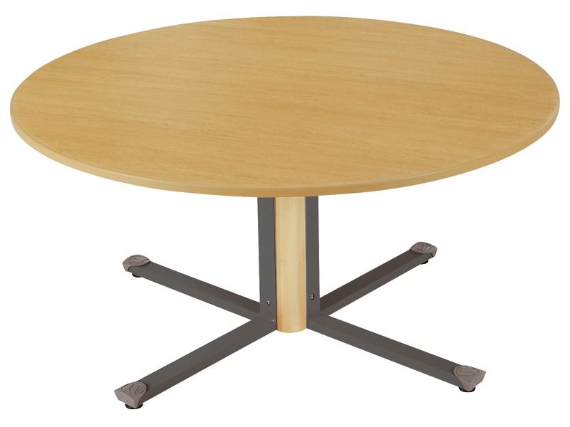 Laminated noise-reducing table top - Central leg - Round