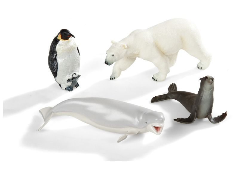 Figurines réalistes d'animaux polaires jouet figurines d'animaux