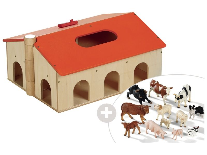 MAXI PACK Large cowshed + 12 animals