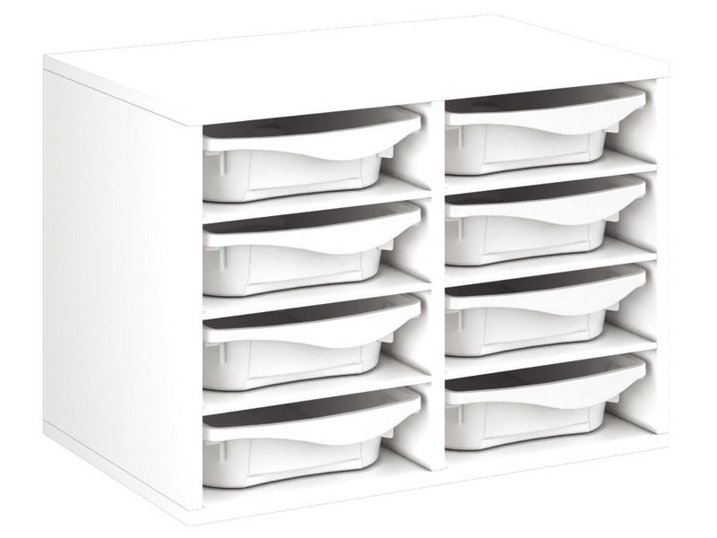 MELAMINE CABINET H: 51 cm - L: 70.5 cm 8 trays – 6 shelves