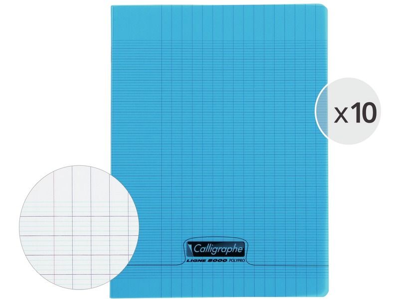 SET mit 10 HEFTEN POLYPROPYLEN 17 x 22 cm - 96 Seiten Séyès