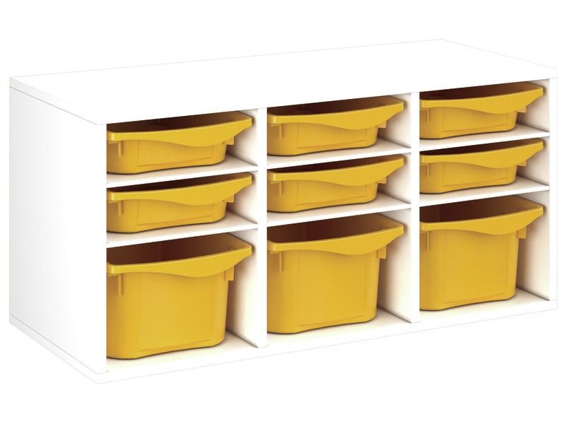 MELAMINE CABINET H: 51 cm - L: 105 cm 9 trays – 6 shelves