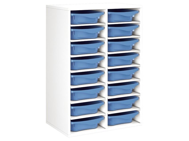 MELAMINE CABINET H: 102 cm - L: 70.5 cm 16 containers – 14 shelves