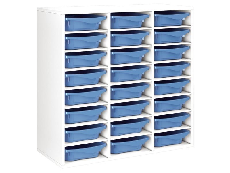 MELAMINE CABINET H: 102 cm - L: 105 cm 24 trays – 21 shelves