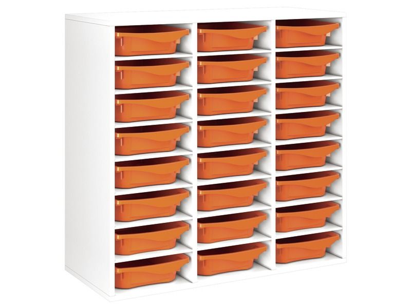 MELAMINE CABINET H: 102 cm - L: 105 cm 24 trays – 21 shelves