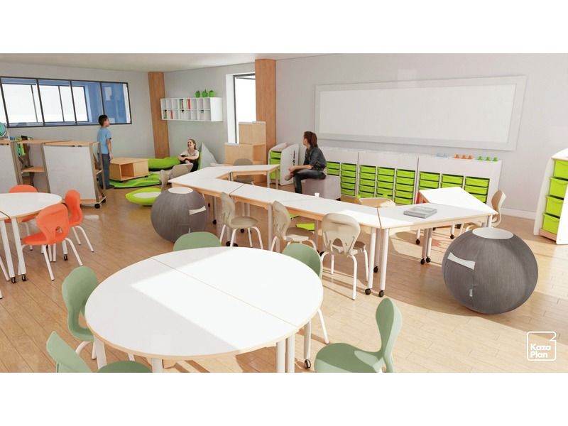 MEUBLE MÉLAMINÉ H: 81 cm - L: 105 cm 15 bacs sur rails