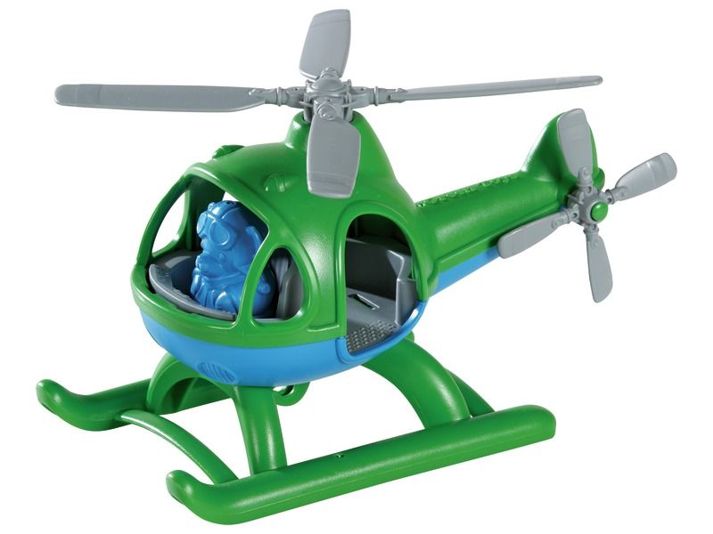 VOERTUIG ECO-vervaardigd Helikopter met een poppetje