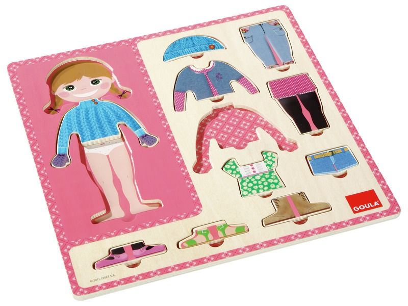 LIFT-OUT PUZZLE LEARNING TO DRESS Little girl