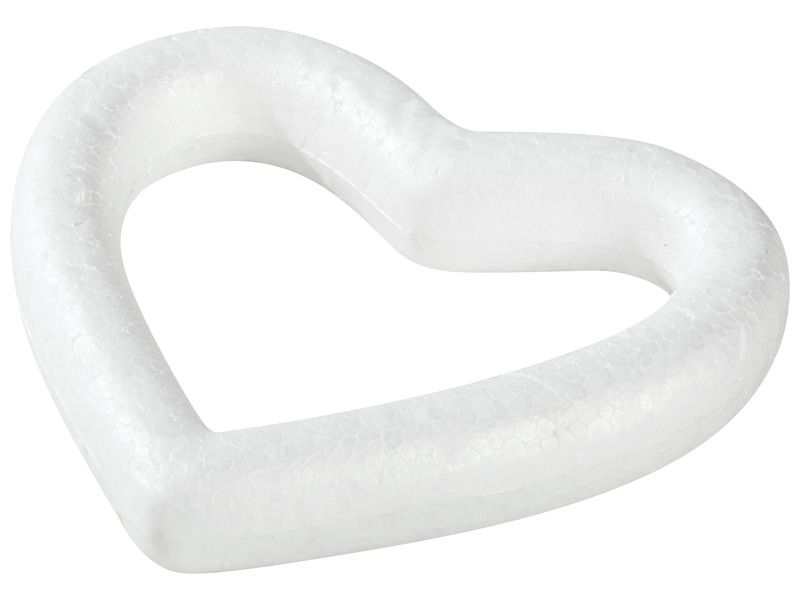 POLYSTYRENE HEART WREATH TO DECORATE