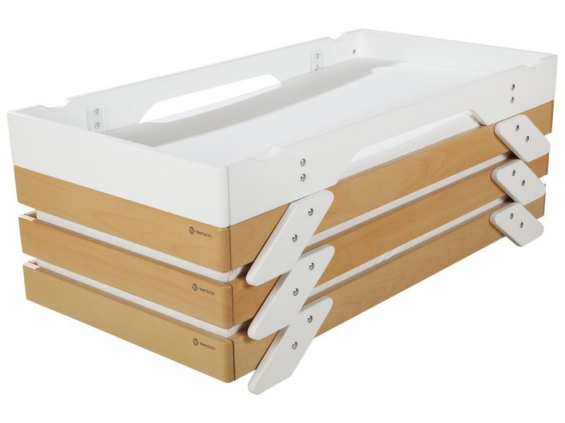 STACKABLE LOW BED with handrails