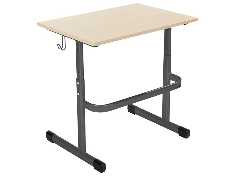 ADJUSTABLE SCHOOL TABLE Melamine coated table top Single