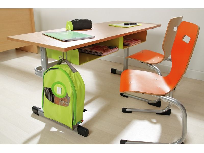 ADJUSTABLE SCHOOL TABLE Laminated top Double