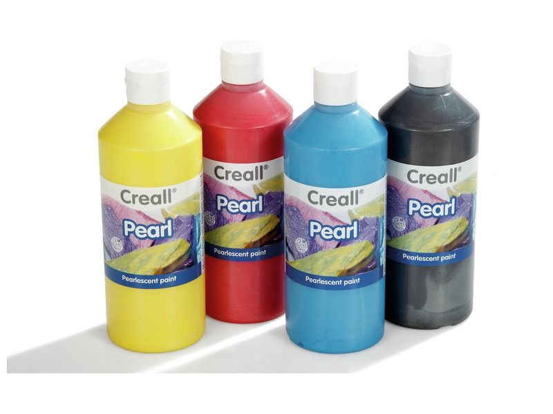 PEARLESCENT ACRYLIC PAINT - 500 ml bottle Primary colours