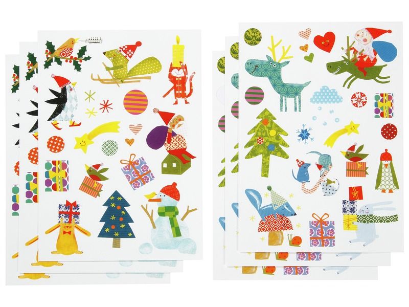 REPOSITIONABLE THEMED STICKERS Christmas