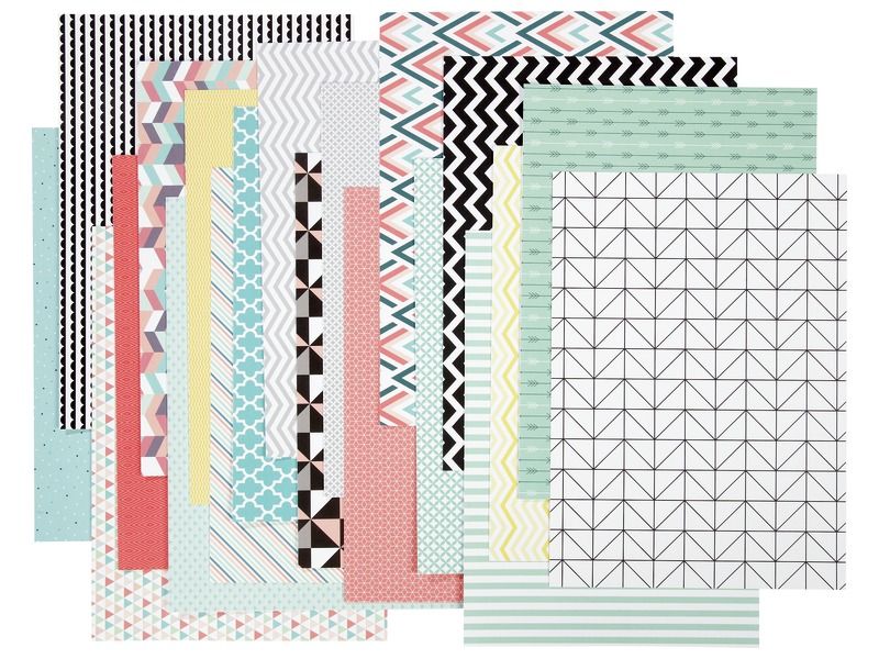 SHEETS OF FANTASY PAPER Geometric shapes