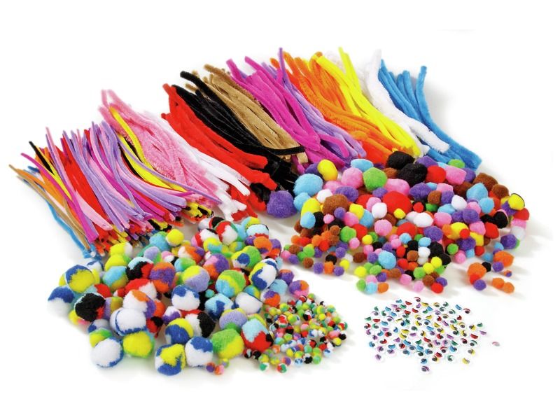 MAXI CREATIVE KIT Pompoms, pipe cleaners and eyes